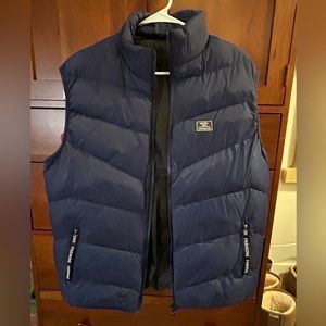 Men's Large Puffer Vest dark blue